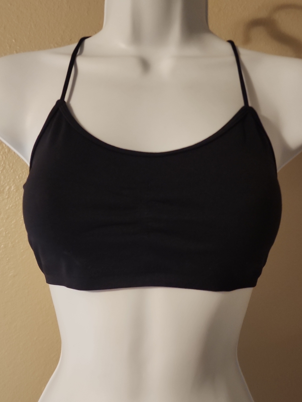 Black Women's Bralette with Thin Straps